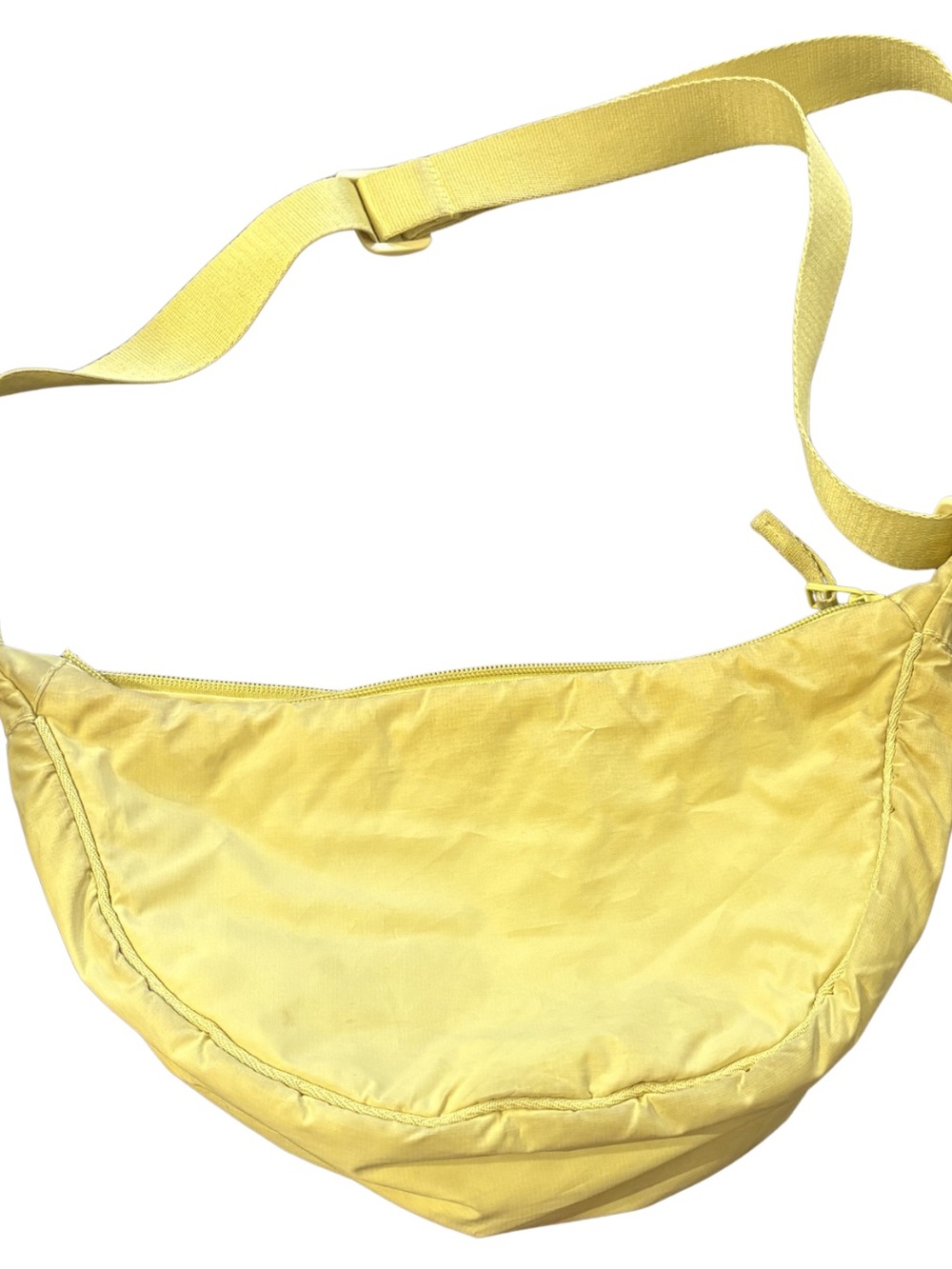 Uniqlo yellow half-circle bag